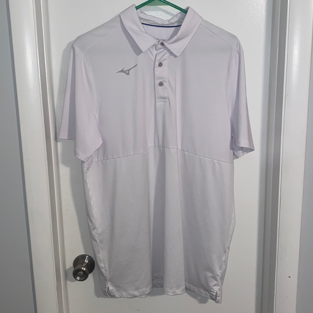 White athletic collared shirt